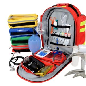 Zaino Emergenza Gima 10 Completo in Poliestere 600D Rosso - Kit Pronto Soccorso