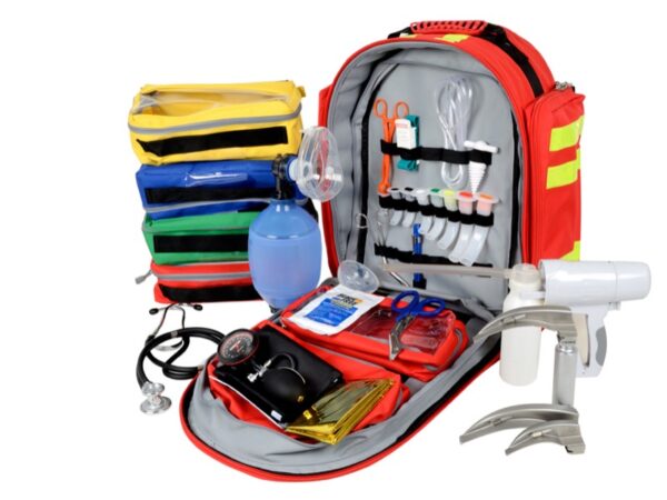 Zaino Emergenza Gima 10 Completo in Poliestere 600D Rosso - Kit Pronto Soccorso