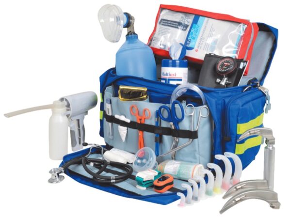 Kit Emergenza Pronto Soccorso Completo in Borsa Poliestere 600D Blu