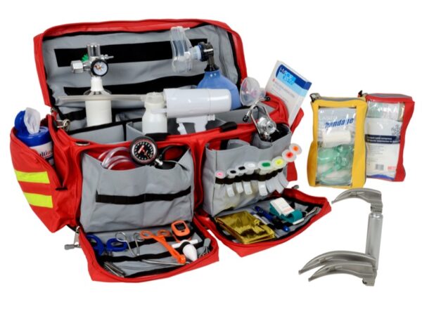 Kit Emergenza Pronto Soccorso GIMA 7 Completo in Borsa Poliestere 600D Rossa
