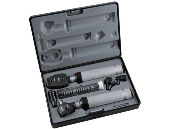 Set Oto-Oftalmoscopio a Fibra Ottica Xenon VISIO 2000 - 3,5 V - con Manici a Bat