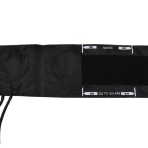 Bracciale per Obesi con Polmone 2 Tubi 62x17,5 cm Nylon Nero - 25 pezzi - 2