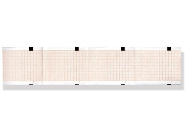 Carta Termica per ECG 63x75 mm x 400 Griglia Arancio Compatibile Fukuda - Pacco
