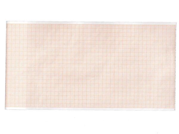 Carta Termica per ECG 112x27 mm Griglia Arancio Phenol Free - 50 rotoli