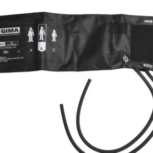 Bracciale Sfigmomanometro Adulti 2 Tubi Polmone Nylon Nero 49x15 cm - 30 pz - 1