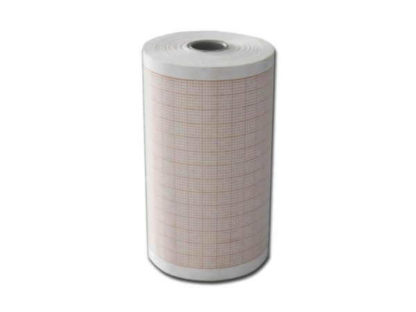 Carta Termica per ECG 80x25 mm Rotolo Griglia Arancio Phenol Free - 60 rotoli