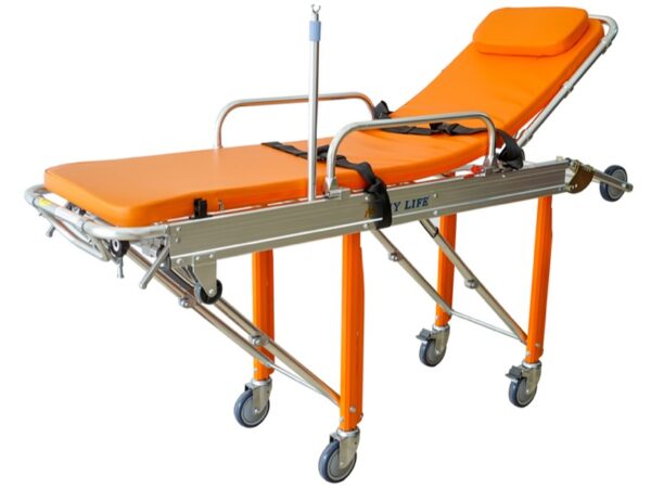 Barella a Caricamento Automatico per Ambulanza con Apertura e Ripiegamento Gambe