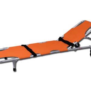 Barella con Ruote e Schienale Regolabile Alluminio e Nylon Impermeabile - 2 pz