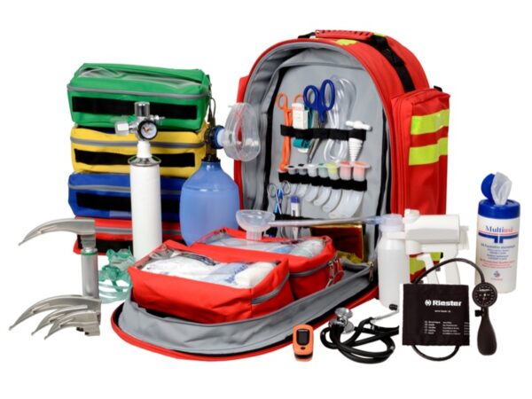Zaino Emergenza Logic 2 in Poliestere 600D Rosso Completo - Modello GIMA 14
