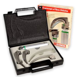 Set Laringoscopio Maxlite a Fibra Ottica Xenon/Alogeno con 4 Lame Macintosh 1-2- - 2