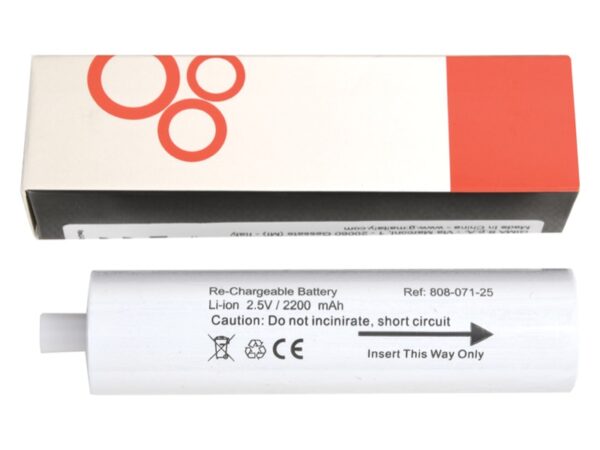 Batteria Ricaricabile Li-ion 2,5V 2200 mAh per Laringoscopio Adulti GIMA Green/M