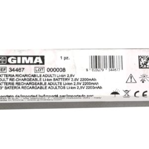 Batteria Ricaricabile Li-ion 2,5V per Laringoscopio Adulti GIMA Green - 4 pezzi - 2