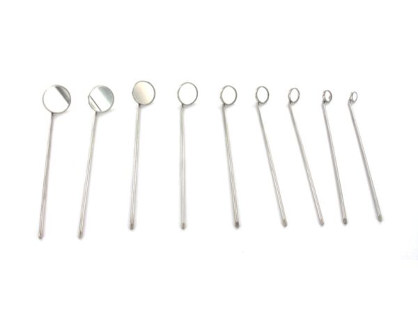 Set Specchi per Laringoscopia 9 pezzi da diametro 10 mm a diametro 26 mm - 8 ser