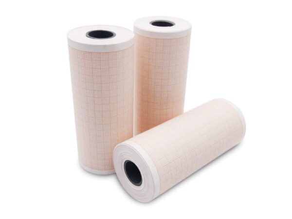 Carta Termica per ECG 100x20 mmxm Rotolo Griglia Arancio Phenol Free - 80 rotoli