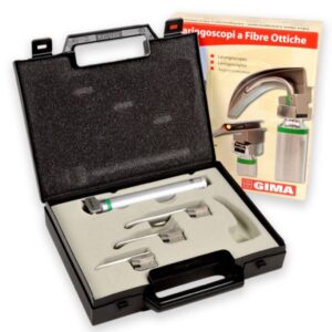 Set Laringoscopio Maxlite F.O. LED Pediatrico con 3 Lame Miller 00, 0, 1 - 2,5 V - 2