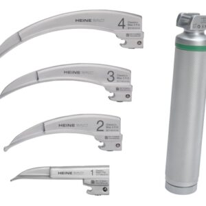 Heine Set Laringoscopio F.O. Classic+ LED 4 Lame Manico 2,5 V - F-120.18.860 - 2