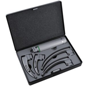 Set Laringoscopio F.O. Adulti con 4 Lame Macintosh 1-2-3-4 Xenon/Alogeno 2,5 V - 1