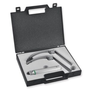 Set Laringoscopio Maxlite Flexi F.O. con 2 Lame Mc-Intosh 3 e 4 e Manico Ricaric