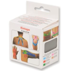 Taping Kinesiologico Standard 5 m x 5 cm Nero Spessore 0,48 mm - 40 pezzi - 3