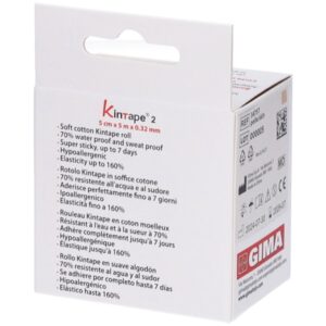 Taping Kinesiologico Pro 5 m x 5 cm - Spessore 0,32 mm - Colore Pelle - 25 pezzi - 3