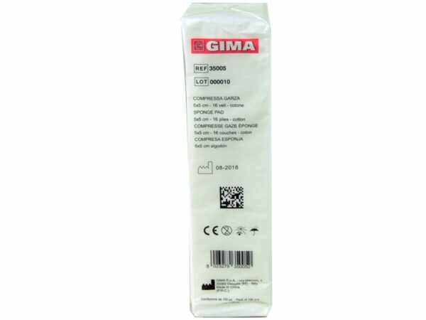 Compresse Garza Cotone 5x5 cm 16 Veli Non Sterili - 10 Pacchi da 100 - 5000 pz