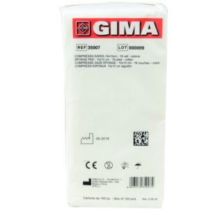 Compresse Garza Cotone 10x10 cm 16 Veli Non Sterili - 10 Pacchi da 100 - 2000 pz - 1