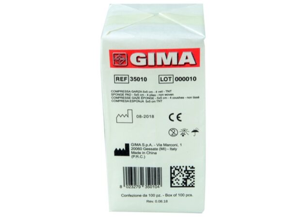 Compresse Garza in TNT Non Sterile 5x5 cm 4 Veli - 10 pacchi da 100 - 30000 pezz