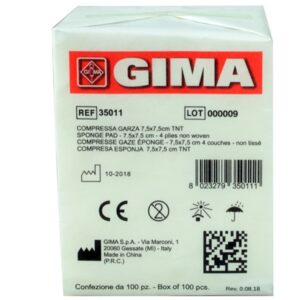 Compresse Garza in TNT 7,5x7,5 cm 4 Veli Non Sterili - 10 Pacchi da 100 - 20000 - 1