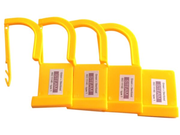 Sigillo Plastica con Indicatore di Vapore 2,7 cm Pin Lungo - Giallo - 2000 pz
