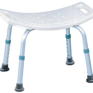Sedia da Doccia Fissa Alluminio, Seduta 50x30 cm, Altezza 35-45 cm - 5 pz