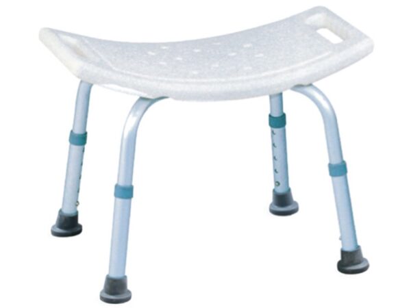 Sedia da Doccia Fissa Alluminio, Seduta 50x30 cm, Altezza 35-45 cm - 5 pz