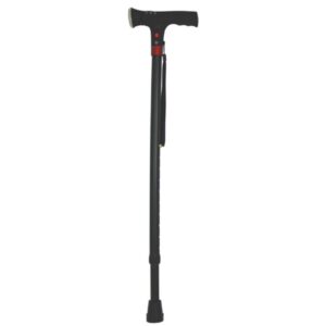 Bastone da Passeggio di Sicurezza con Luce LED e Allarme Nero - 12 pezzi - 1