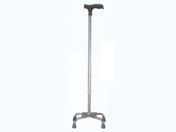 Quadripode Q2 Argento con Impugnatura in PU, Altezza Regolabile 65-88 cm - 10 pz
