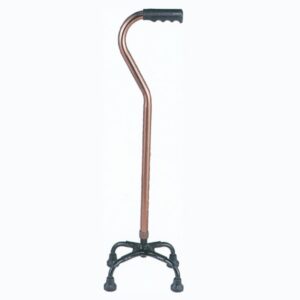 Quadripode Q3 con Impugnatura in PU Bronzo - Altezza Regolabile 70-88 cm - 10 pz