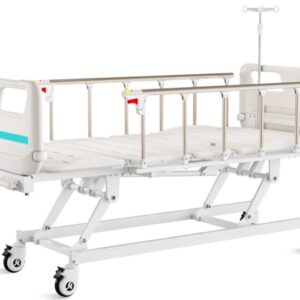 Letto Ospedaliero a 4 Sezioni ad Altezza Variabile 3 Manovelle con Ruote - 1