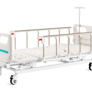 Letto Ospedaliero a 4 Sezioni ad Altezza Variabile 3 Manovelle con Ruote - 2