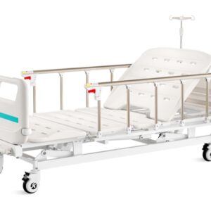 Letto Ospedaliero a 4 Sezioni ad Altezza Variabile 3 Manovelle con Ruote - 3