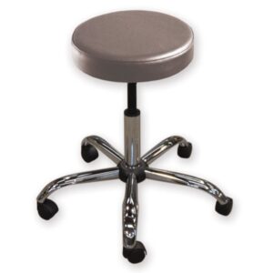 Sgabello Medico Girevole con Seduta Imbottita, Altezza 47-57 cm - Grigio - 2 pz