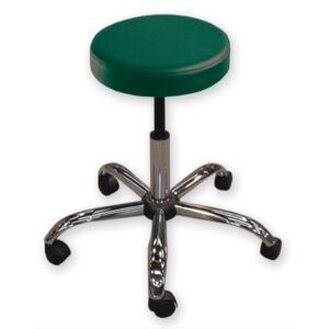 Sgabello Girevole Ambulatorio diam. 33 cm, Altezza 47-57 cm - Verde - 2 pz
