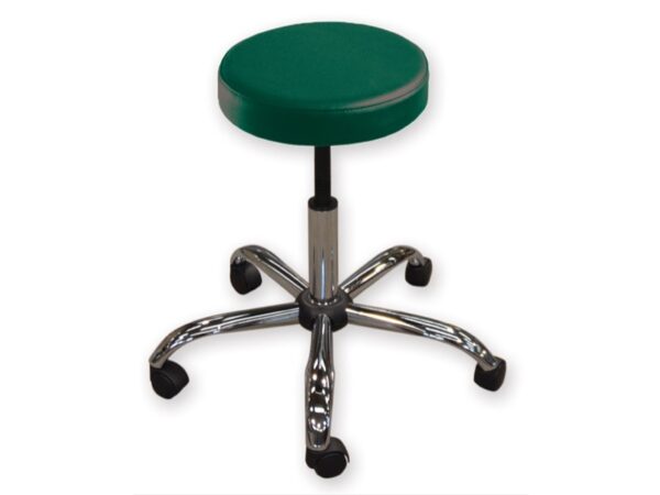 Sgabello Girevole Ambulatorio diam. 33 cm, Altezza 47-57 cm - Verde - 2 pz