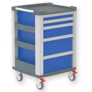 Carrello Medico Compact Kart con 5 Cassetti Blu 654x605x975 mm - 1