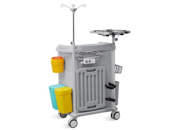 Carrello Emergenza Neo Plus in ABS Antibatterico con 5 Cassetti e 4 Rotelle