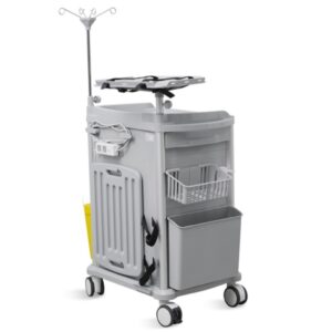 Carrello Emergenza Neo Plus in ABS Antibatterico con 5 Cassetti e 4 Rotelle - 2
