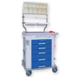 Carrello Aurion per Medicazione 5 Cassetti - Blu