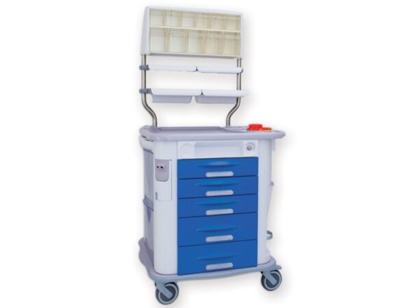 Carrello Aurion per Medicazione 5 Cassetti - Blu