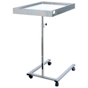 Tavolo di Mayo Forma a U in Acciaio Inox con Rotelle diametro 50 mm