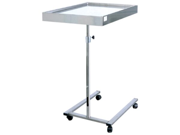 Tavolo di Mayo Forma a U in Acciaio Inox con Rotelle diametro 50 mm