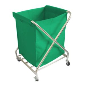 Carrello Biancheria Sporca in Acciaio Inox AISI 202 per Uso Ospedaliero - 2 pz