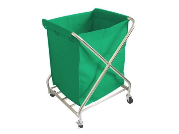 Carrello Biancheria Sporca in Acciaio Inox AISI 202 per Uso Ospedaliero - 2 pezz