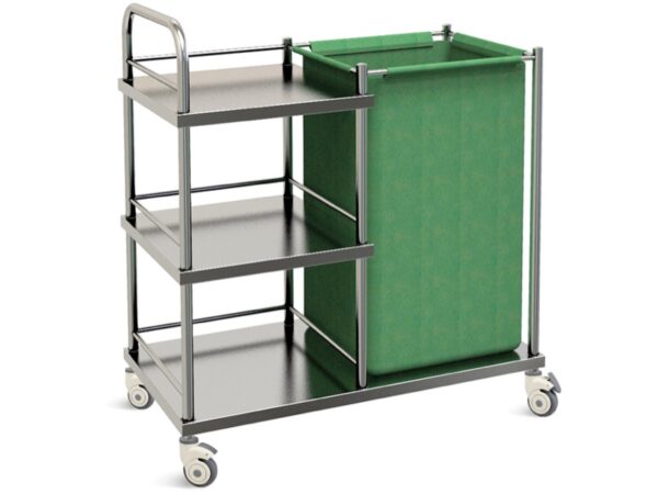 Carrello per Lavanderia in Acciaio Inox 3 Ripiani